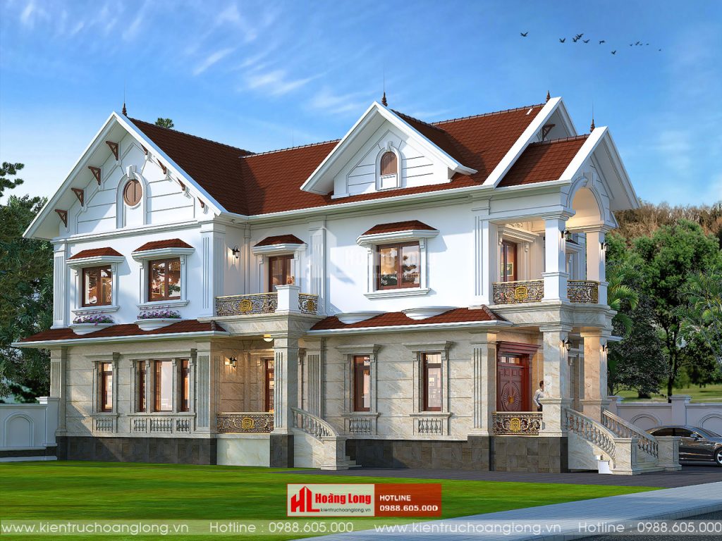 Thiết Kế Nhà Biệt Thự 2 Tầng Mái Thái