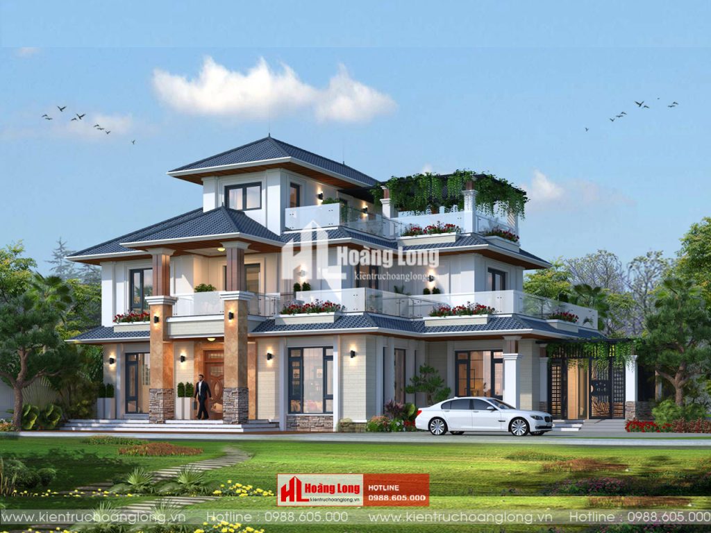 Hồ sơ thiết kế biệt thự 3 tầng chuẩn cho biệt thự sang trọng 3 Hồ Sơ Thiết Kế Biệt Thự 3 Tầng