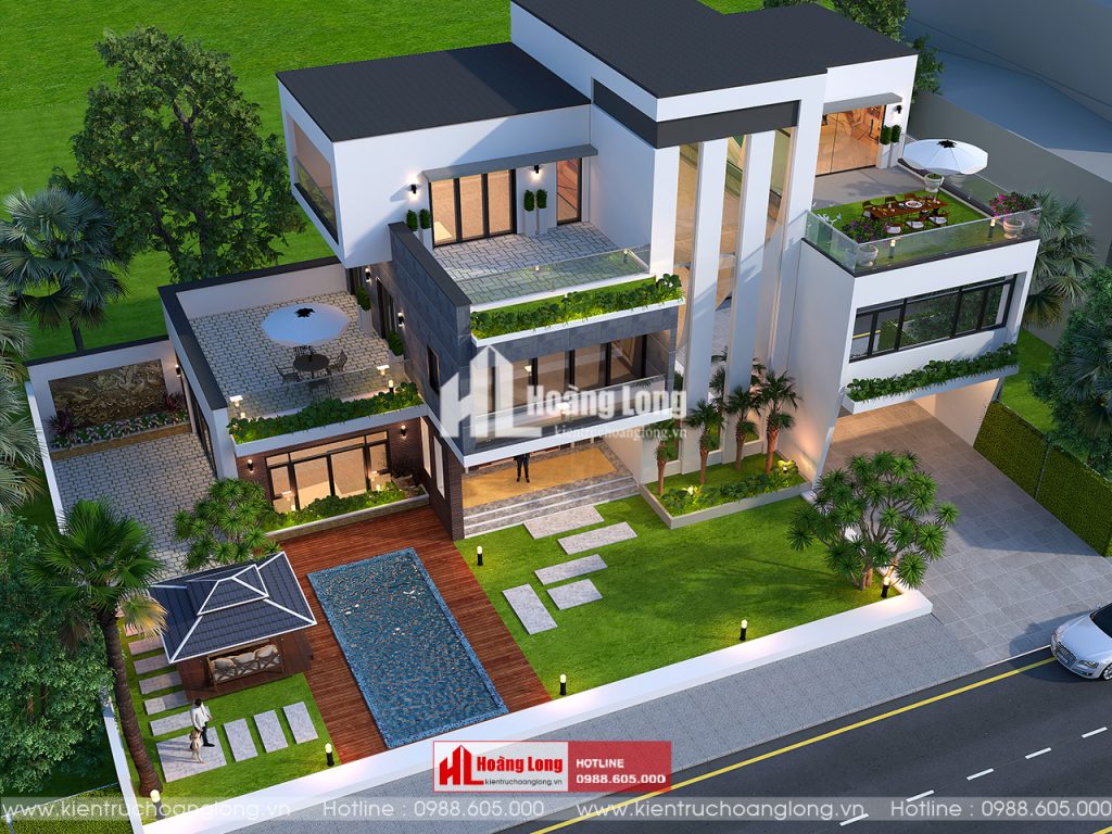 3 phong cách thiết kế biệt thự 400m2 HOT NHẤT 2026 3 Thiết Kế Biệt Thự 400M2-Kiến Trúc Hoàng Long