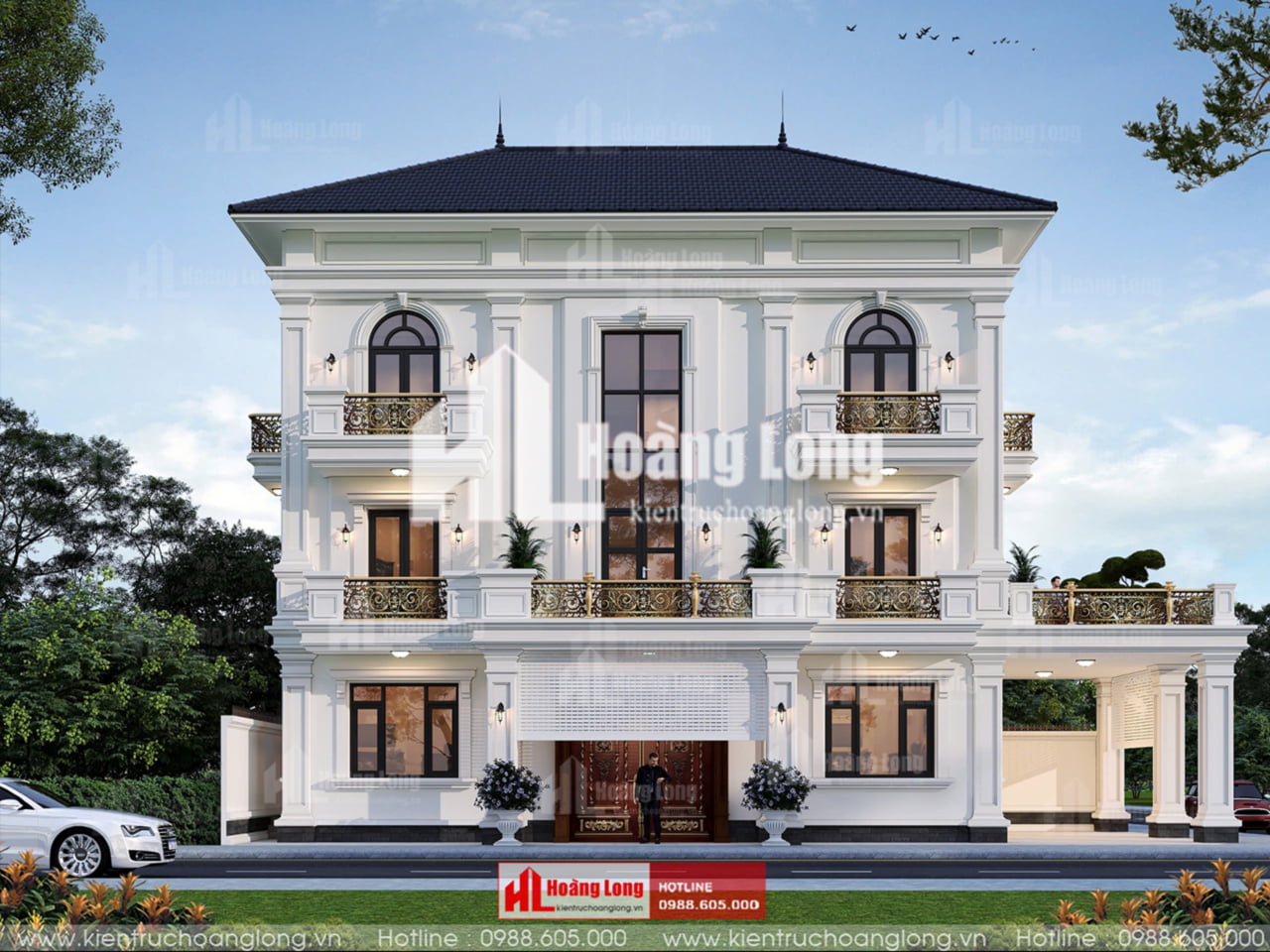 Mẫu Biệt Thự Tân Cổ Mái Nhật Nghệ An [Hl16426]