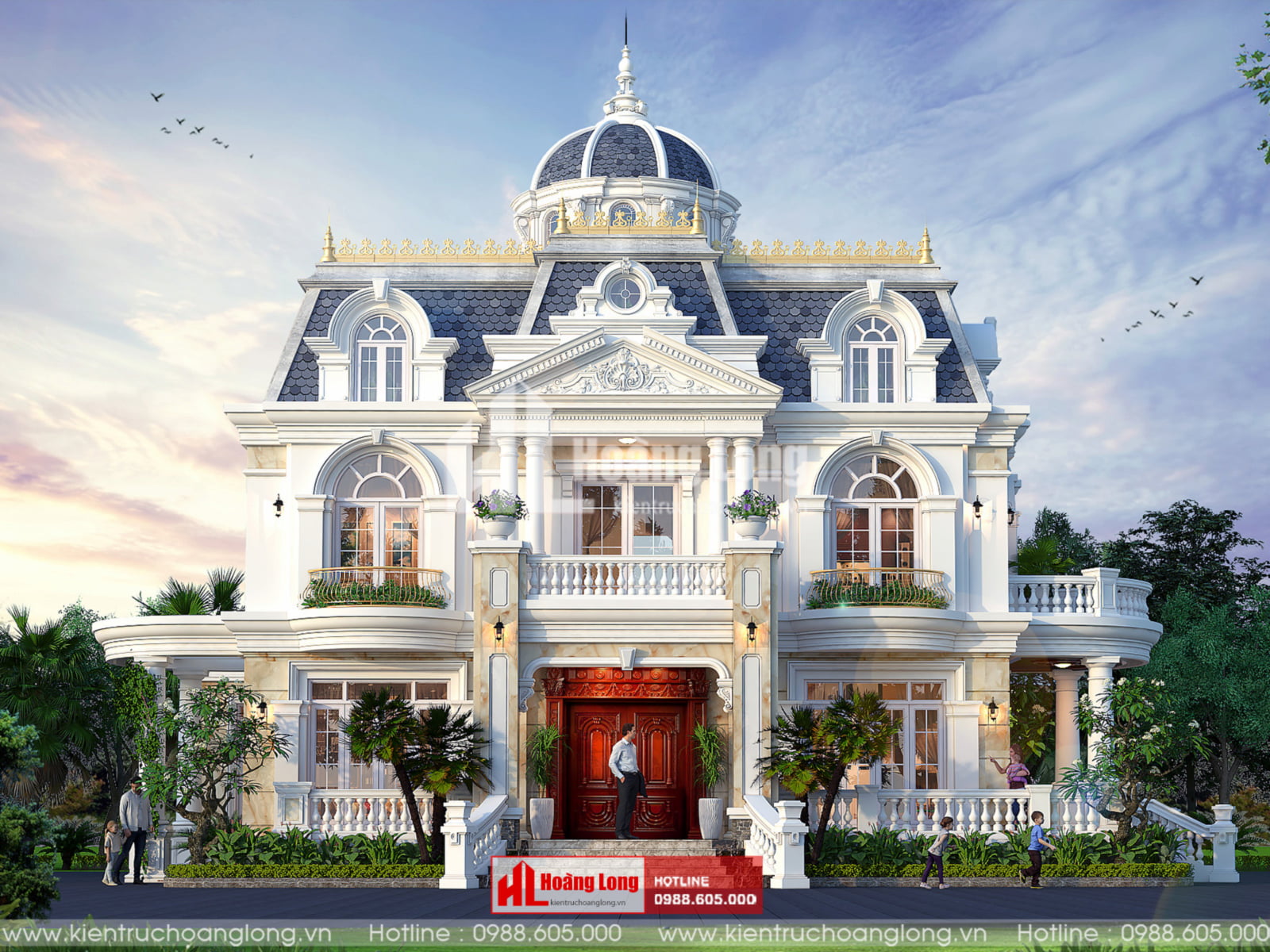 Thiết Kế Biệt Thự Tân Cổ Điển 2 Tầng Tại Ninh Kiều [Hl140726]
